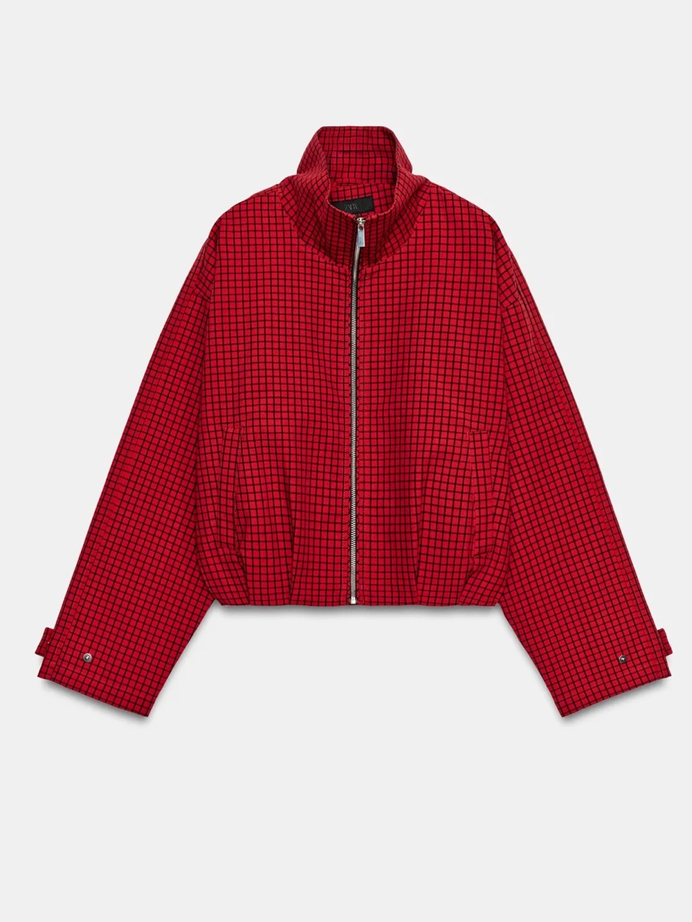 Zara PLAID BOMBER JACKET